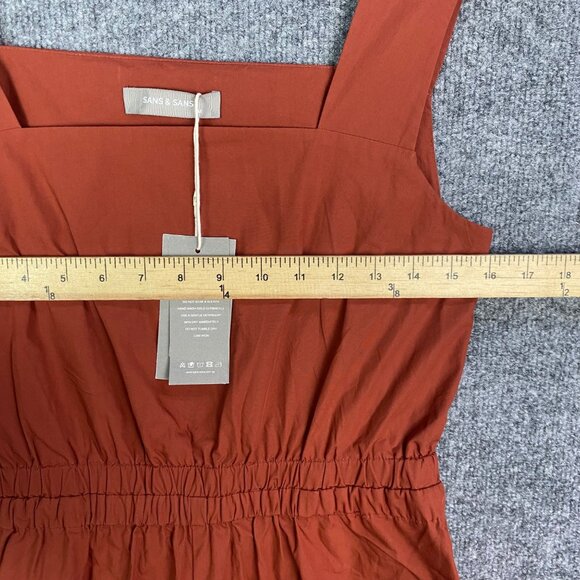 NEW Sans‎ & Sans Back Parting Off Square Neck Sleeveless Wide Leg Jumpsuit - Picture 10 of 14